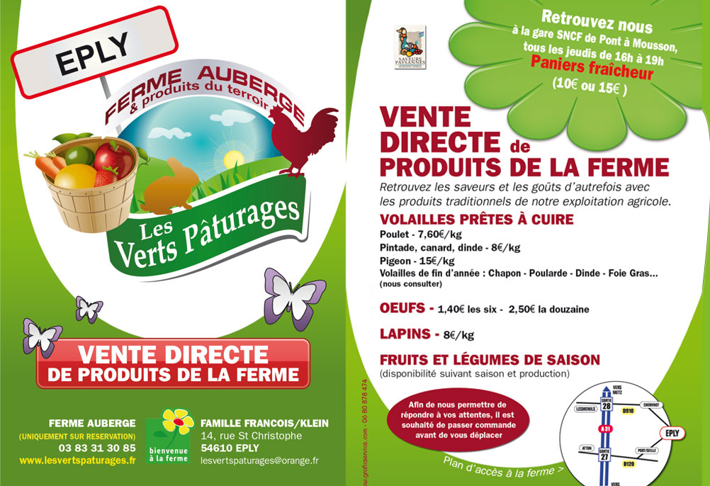 Produits de la ferme - Ferme Auberge " Les verts pâturages" - 54610 - Eply - Lorraine